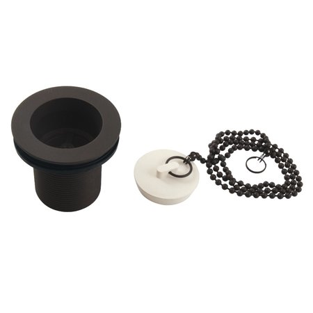 KINGSTON BRASS 112 Chain and Stopper Tub Drain with 2 Body Thread, Oil Rubbed Bronze DSP20ORB
